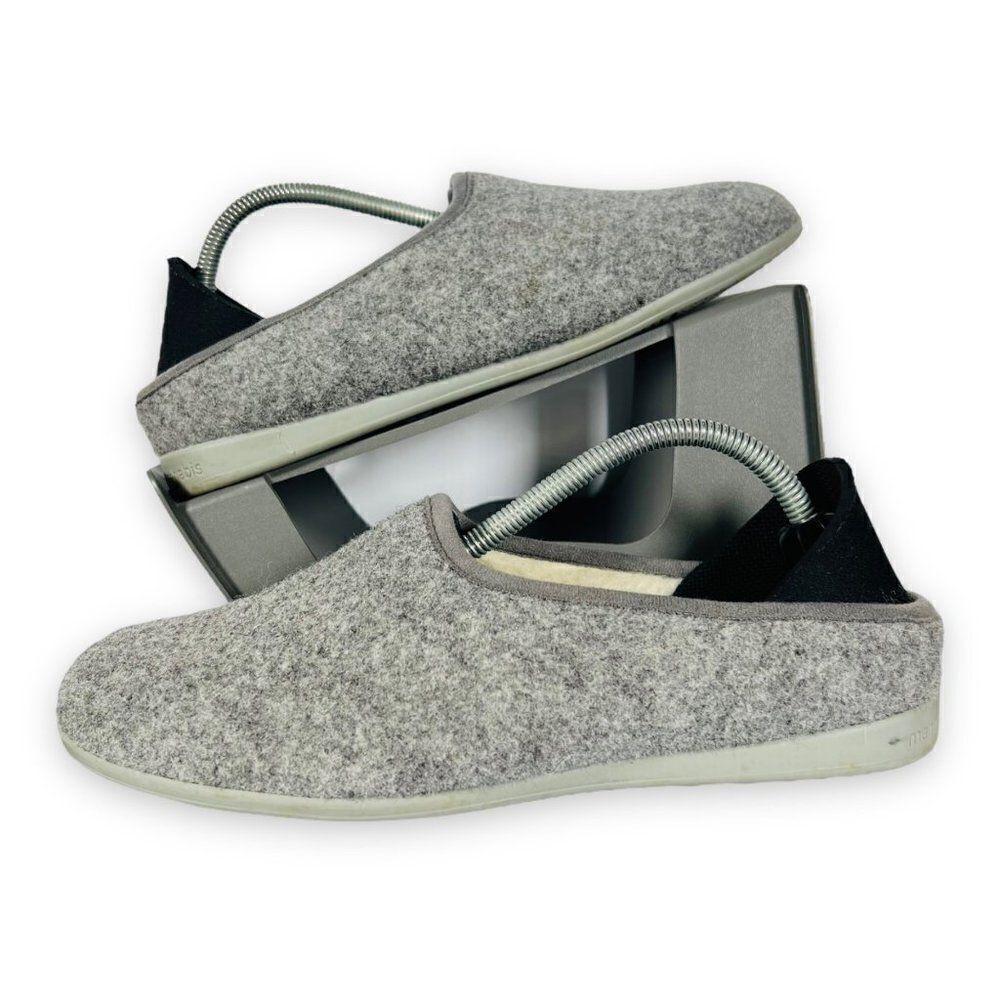 Mahabis Classic Wool Slippers Larvik Light Grey CL170112 Women's 7.5‎